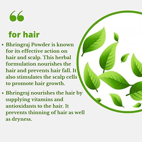 AmazerCare Bhringraj Powder 100% Natural for Hair Care & Skin (Herbal, rejuvenator)