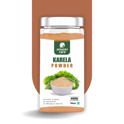 AmazerCare Karela Powder - Pure Bitter Melon Extract For General Wellness & Healthy Living