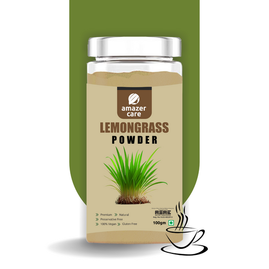 AmazerCare Pure Lemongrass Powder - Aromatic Flavor Enhancer | For Tea, Cooking and Seasoning | All-Natural Culinary Grade | 100% Pure Lemon grass