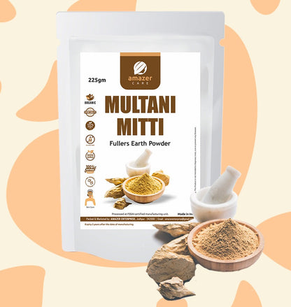 AmazerCare Multani Mitti (100% Natural Fullers Earth Powder) for Face, Body & Hair | Natural Face Pack