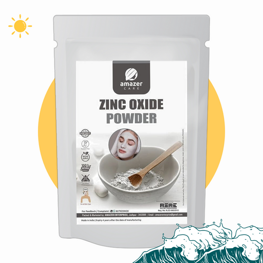 AmazerCare Zinc Oxide Powder for Face Pack, Body & Skin Care, Natural Sunscreen