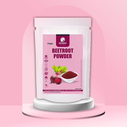 AmazerCare Beetroot Powder for Skin Glow & Hair Care | 100% Pure for Natural Brightness on Face/Skin Care & Exfoliation