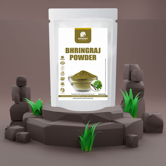 AmazerCare Bhringraj Powder 100% Natural for Hair Care & Skin (Herbal, rejuvenator)