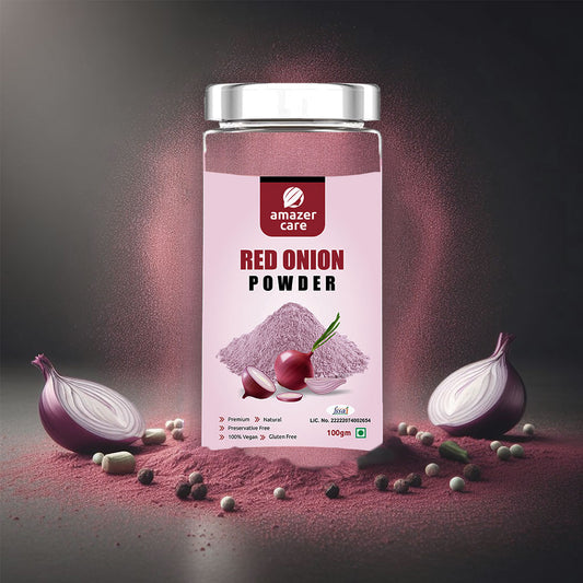 AmazerCare Red Onion Powder - Finely Ground for Rich Flavor | 100% Pure & Natural | Perfect for Cooking & Seasoning